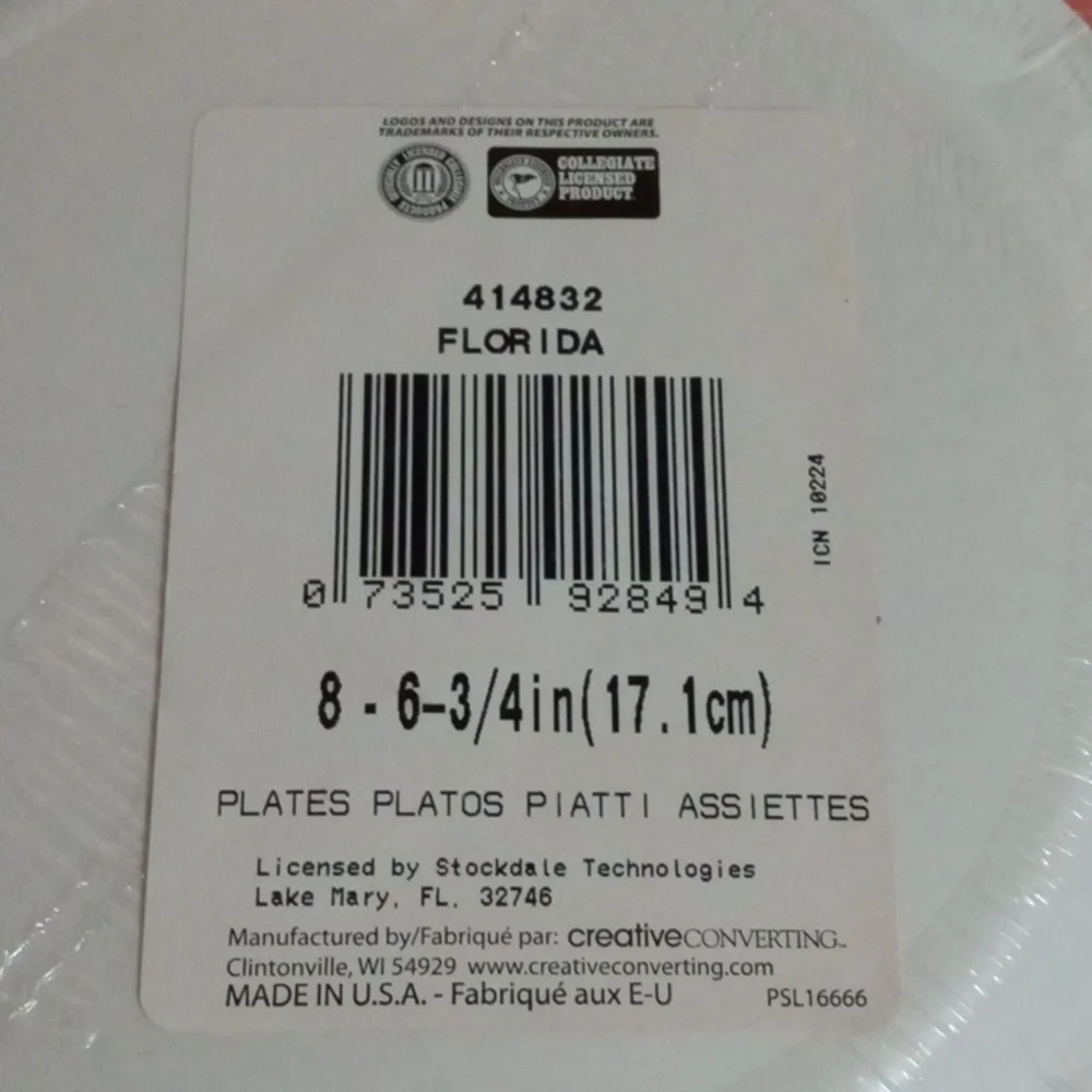 Florida Gators Party Plates  Lot of 4 sets of 8- 6-3/4 in NIP
